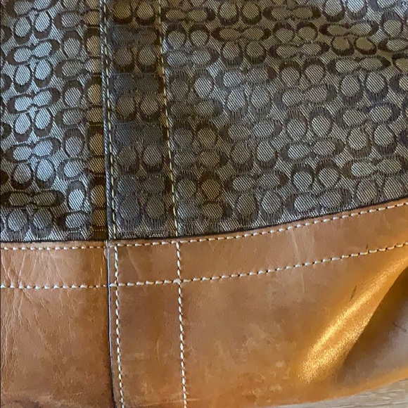 Vintage logo coach brown crossbody bag purse - Picture 3 of 4